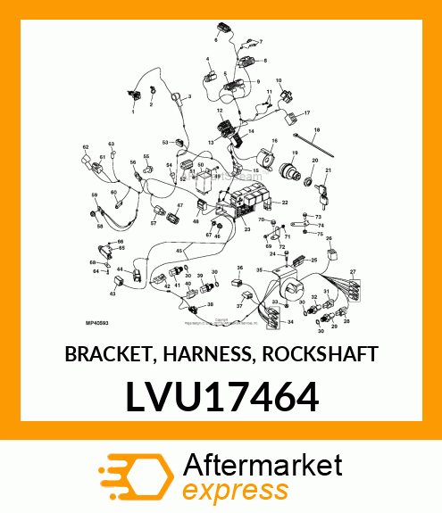 BRACKET, HARNESS, ROCKSHAFT LVU17464