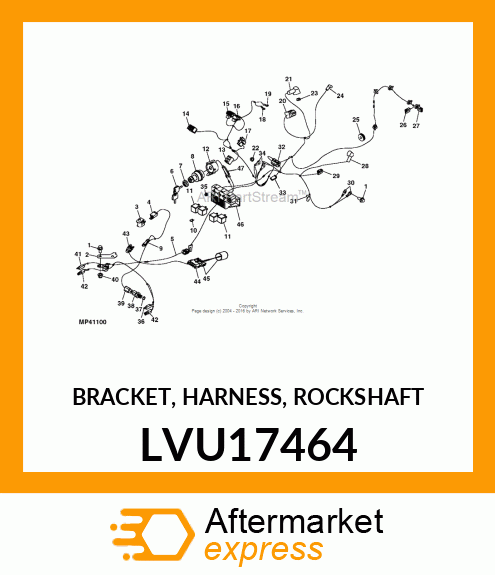 BRACKET, HARNESS, ROCKSHAFT LVU17464