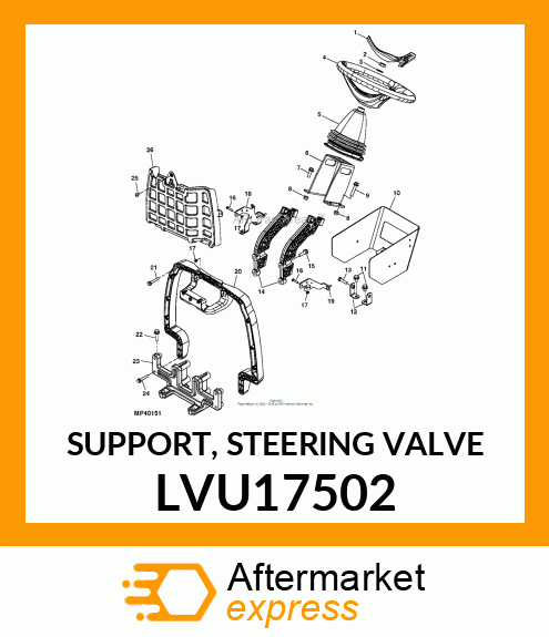 SUPPORT, STEERING VALVE LVU17502