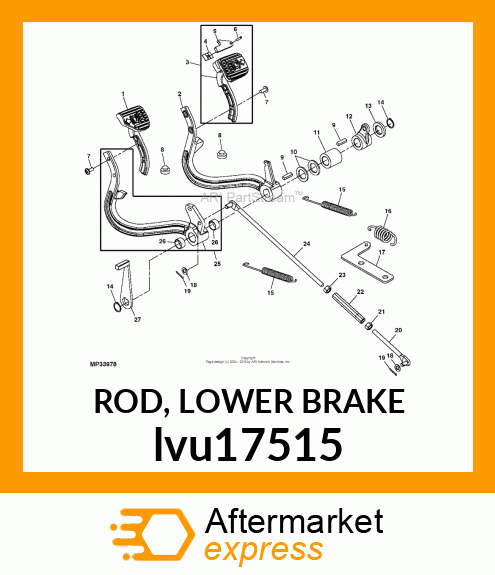 ROD, LOWER BRAKE lvu17515