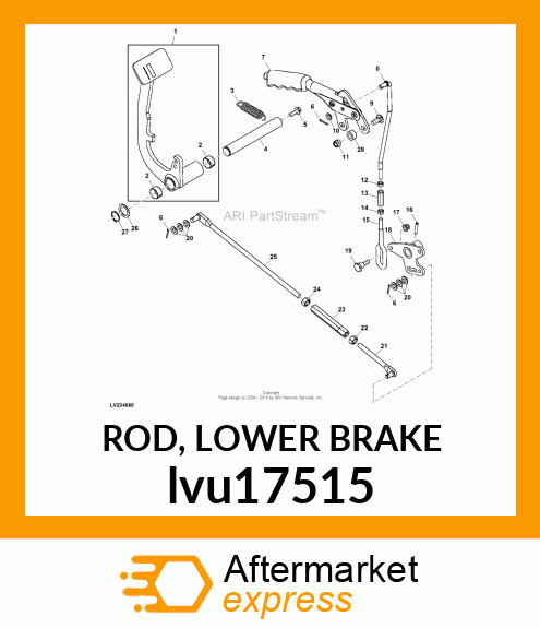 ROD, LOWER BRAKE lvu17515