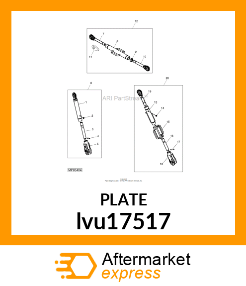 COLLAR LOCK, CENTER LINK lvu17517