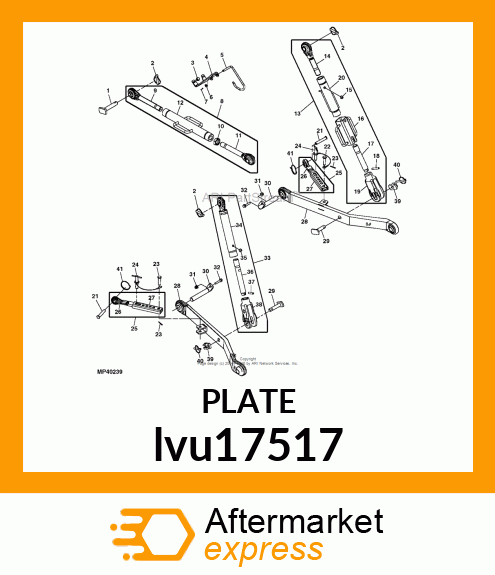 COLLAR LOCK, CENTER LINK lvu17517