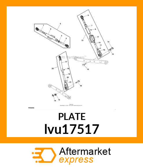 COLLAR LOCK, CENTER LINK lvu17517