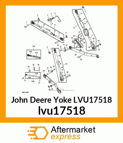 YOKE, LOWER LIFT LINK lvu17518