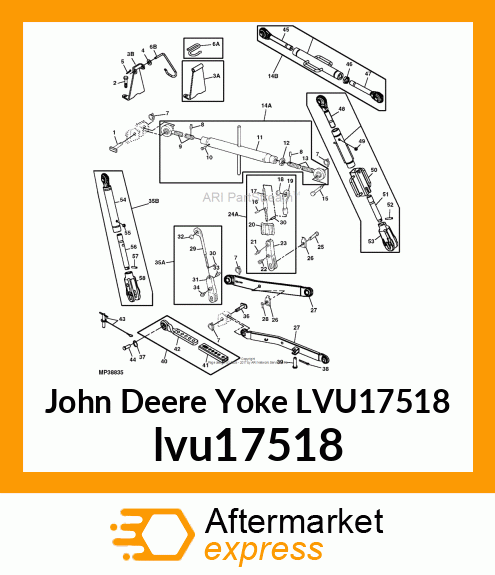 YOKE, LOWER LIFT LINK lvu17518