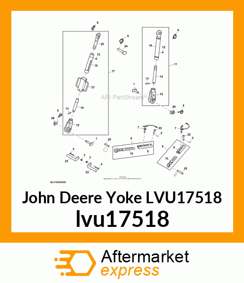 YOKE, LOWER LIFT LINK lvu17518