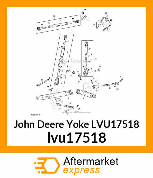 YOKE, LOWER LIFT LINK lvu17518