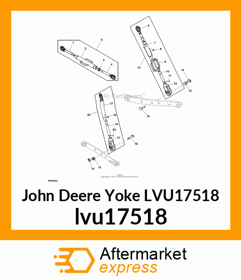 YOKE, LOWER LIFT LINK lvu17518