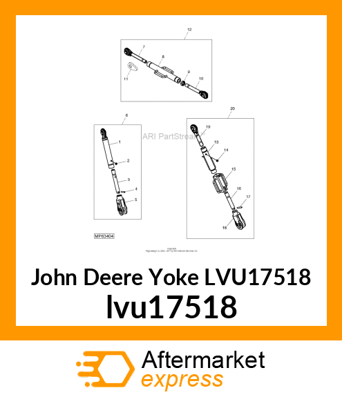 YOKE, LOWER LIFT LINK lvu17518