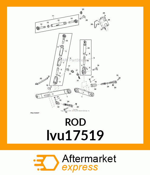 ROD , THREADED lvu17519