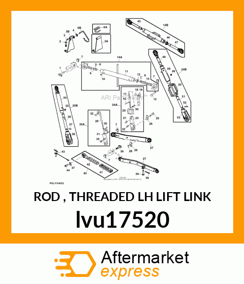 ROD , THREADED LH LIFT LINK lvu17520