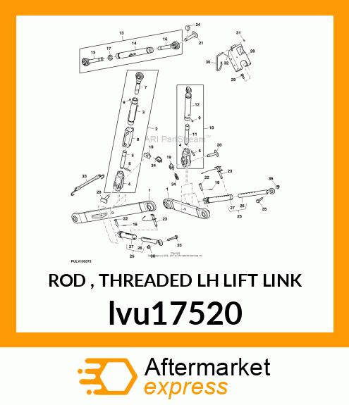 ROD , THREADED LH LIFT LINK lvu17520