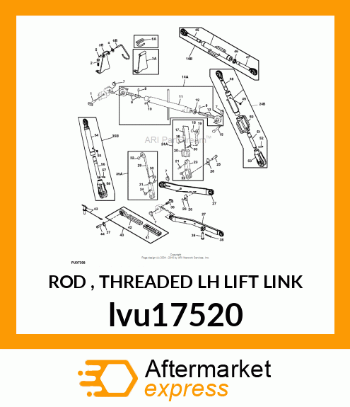 ROD , THREADED LH LIFT LINK lvu17520