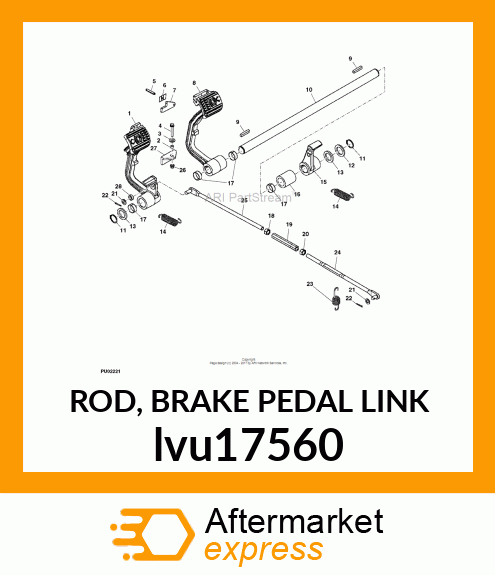 ROD, BRAKE PEDAL LINK lvu17560