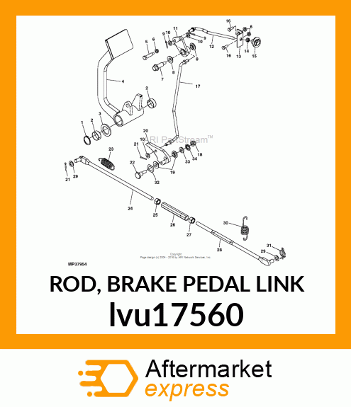 ROD, BRAKE PEDAL LINK lvu17560