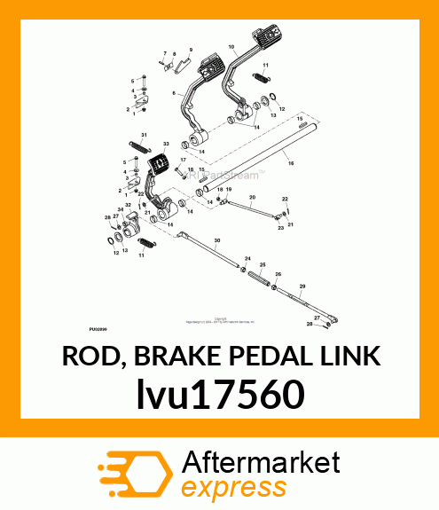 ROD, BRAKE PEDAL LINK lvu17560