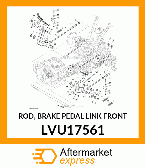 ROD, BRAKE PEDAL LINK FRONT LVU17561