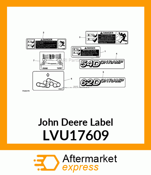 LABEL, LABEL, DRIVE OVER 54" LVU17609