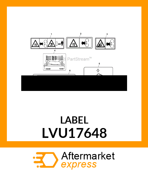 LABEL, DRIVE OVER 62" LVU17648