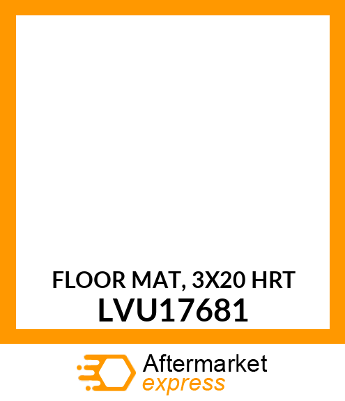 FLOOR MAT, 3X20 HRT LVU17681