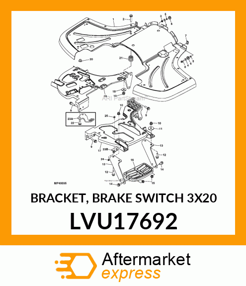 BRACKET, BRAKE SWITCH 3X20 LVU17692