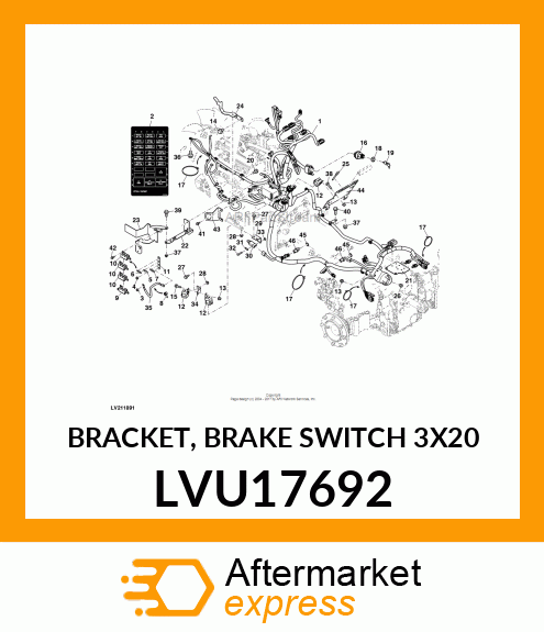 BRACKET, BRAKE SWITCH 3X20 LVU17692