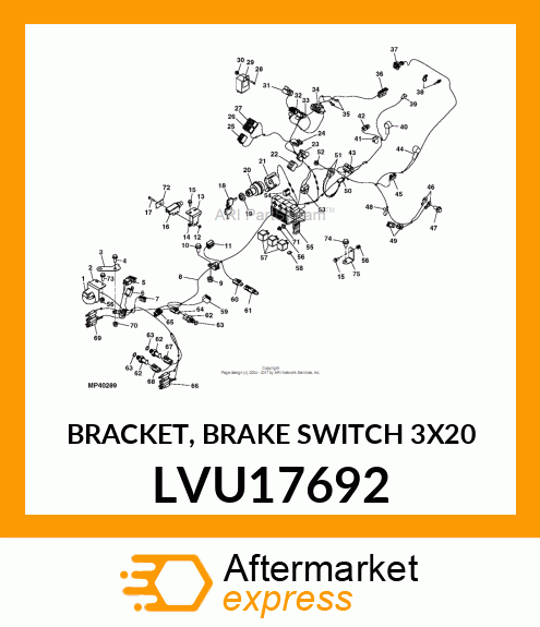 BRACKET, BRAKE SWITCH 3X20 LVU17692