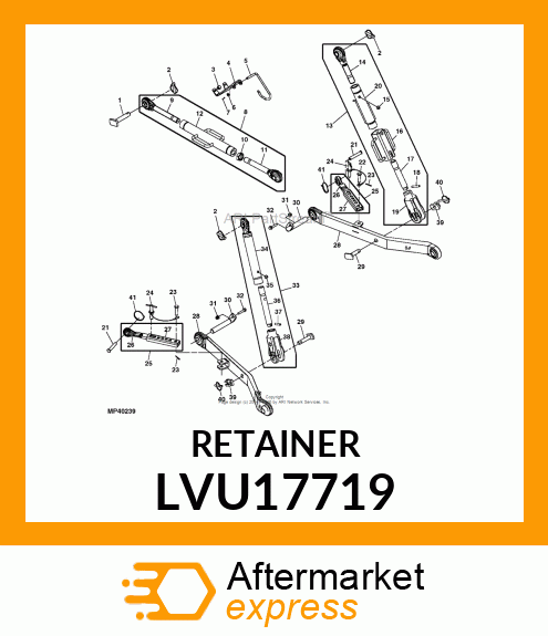 RETAINING CLAMP CENTER LINK LVU17719