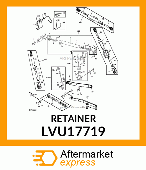 RETAINING CLAMP CENTER LINK LVU17719