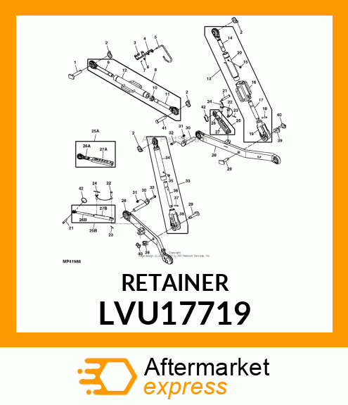 RETAINING CLAMP CENTER LINK LVU17719