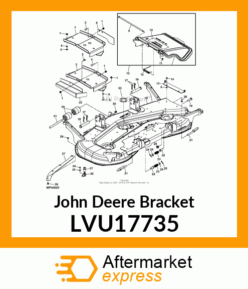 BRACKET, BRACKET, DRIVE OVER RAMP, LVU17735