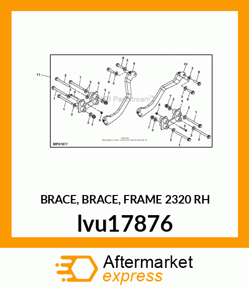 BRACE, BRACE, FRAME 2320 RH lvu17876