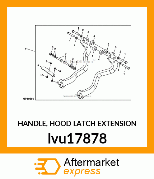 HANDLE, HOOD LATCH EXTENSION lvu17878