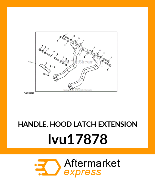 HANDLE, HOOD LATCH EXTENSION lvu17878