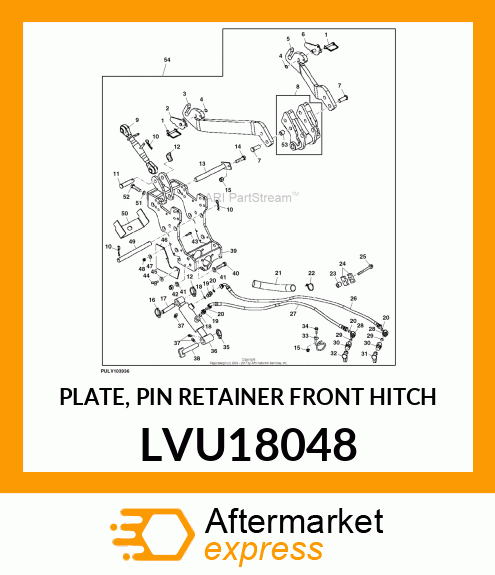 PLATE, PIN RETAINER FRONT HITCH LVU18048