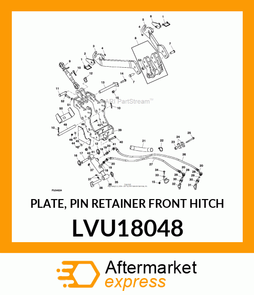 PLATE, PIN RETAINER FRONT HITCH LVU18048