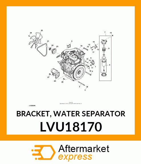 BRACKET, WATER SEPARATOR LVU18170