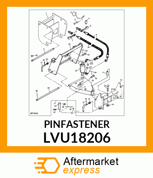 SHAFT, FRONT HITCH LVU18206