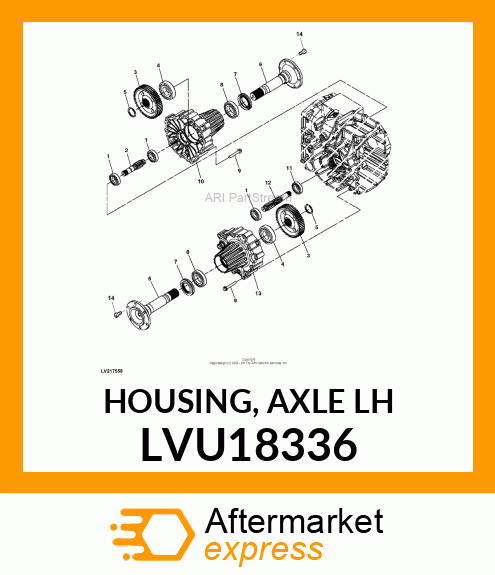 HOUSING, AXLE LH LVU18336