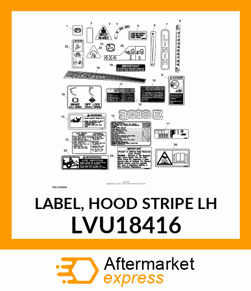 LABEL, HOOD STRIPE LH LVU18416