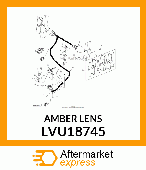 LENS, WARNING LAMP LVU18745