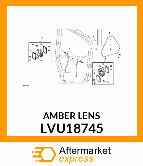 LENS, WARNING LAMP LVU18745