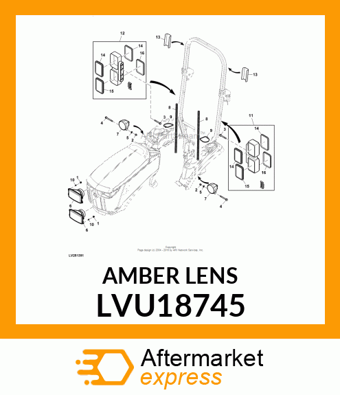 LENS, WARNING LAMP LVU18745