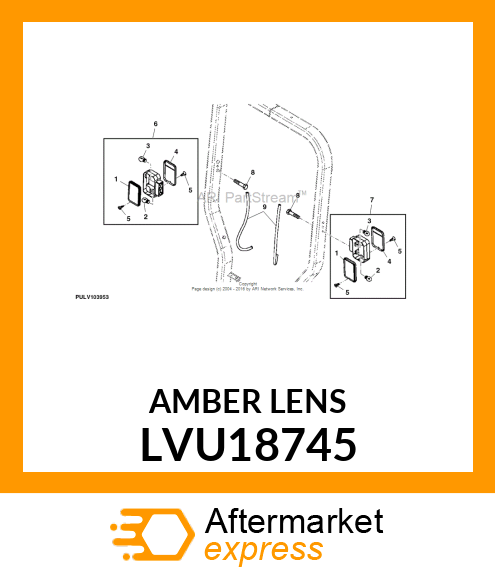 LENS, WARNING LAMP LVU18745