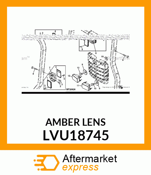 LENS, WARNING LAMP LVU18745