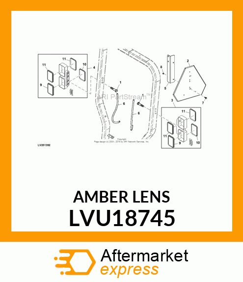 LENS, WARNING LAMP LVU18745