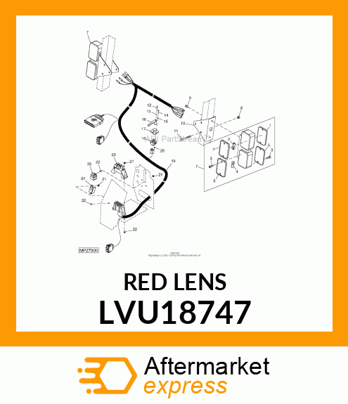 LENS, WARNING RED LVU18747