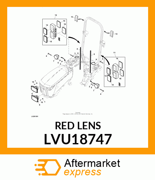 LENS, WARNING RED LVU18747