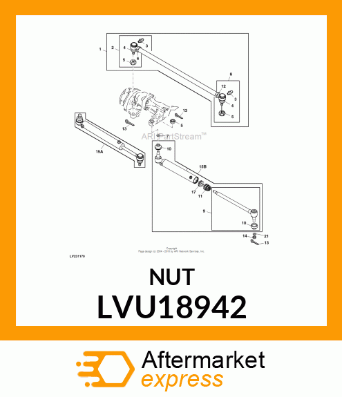 NUT, LH JAM 1.00 LVU18942